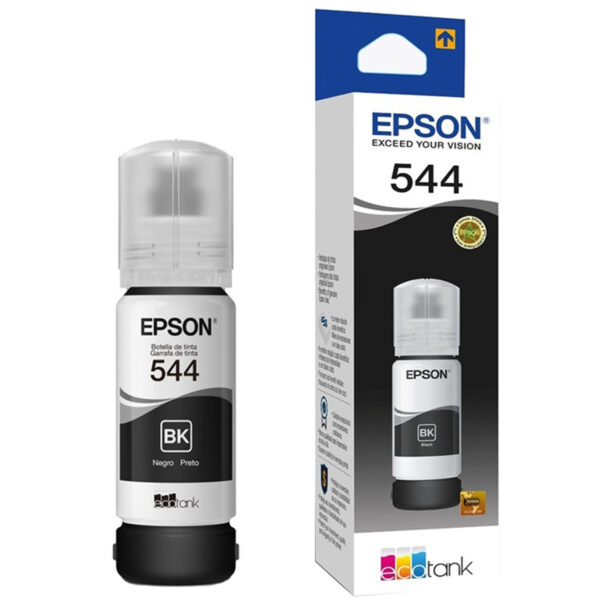 Tinta Epson T544120 T544 Preto | L3150 L3110 L5190 L3250 L3210 5190 3150 3110 | Original 65ml