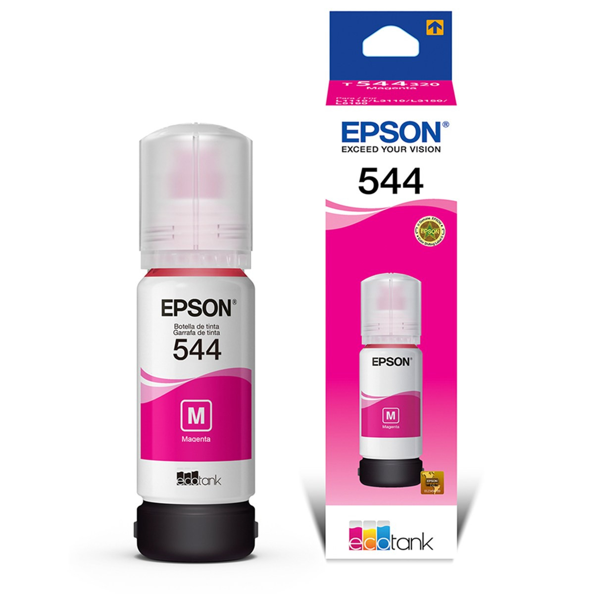 6962_ampliada-1.jpg Tinta Epson T544320 T544 Magenta | L3150 L3110 L5190 L3250 L3210 5190 3150 3110 | Original 65ml - Imagem 1