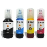 Kit 4 Cores Tinta Compatível para Epson 504 544 X-Full para L3108 L3250 L4150 L4160 L5190 L6191 Pigmentada e Corante