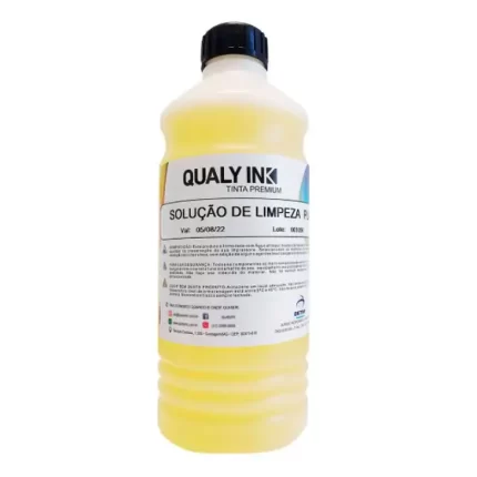 Solução de Limpeza PU Qualy-Ink para Cartucho de Tinta Bulk Ink Tanque de Tinta Refil de 1 Litro