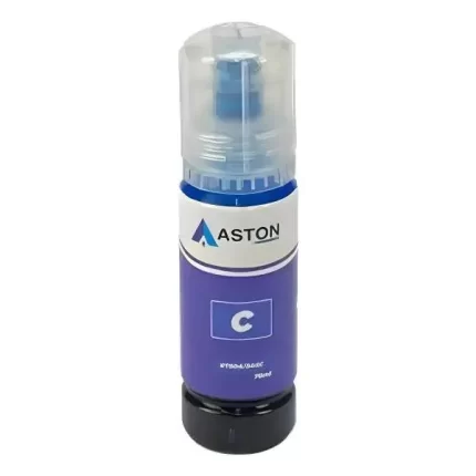 Refil de Tinta Compatível - Epson T544 - T504 Ciano 70ml - Aston - L3150, L3110, L3250, L3210